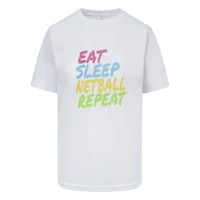 Eat Sleep Netball Repeat T Shirt - Image 2